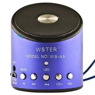 Колонка акумуляторна компактна з FM-приймачем Wster WS-A9 Синя
