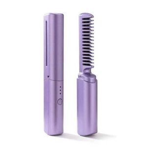 Гребінець для випрямлення волосся електричний з USB-портом Hair Comb Фіолетовий