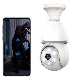 Камера видеонаблюдения внутренняя camera E27 wifi camera app icsee AND D1 Белая