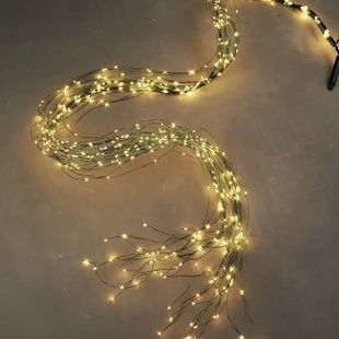 Гірлянда Кінський хвіст роса 600LED 3м Зелена