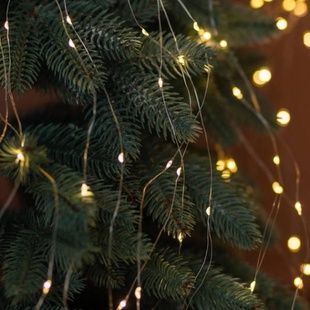 Гірлянда Кінський хвіст Феєрверк роса 20*3м 1800 LED Зелений дріт, тепле світло