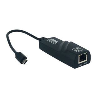 Внешняя сетевая карта Type-C To LAN GIGABIT Черная