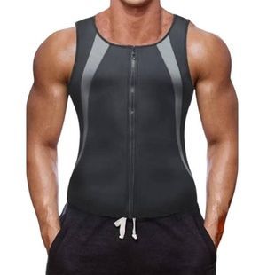 Чоловічий жилет для схуднення на блискавці неопреновий XL Zipper Vest Чорний