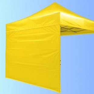 Стінка з зав'язками поліестерова 2*10,5м для торгового намету 3*4,5м жовтий