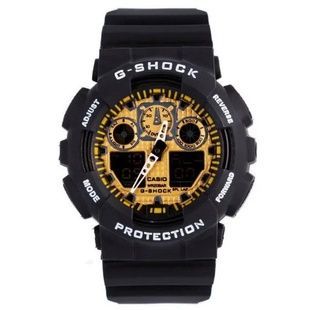 Мужские наручные часы G-SHOCK-3 Черные с золотым