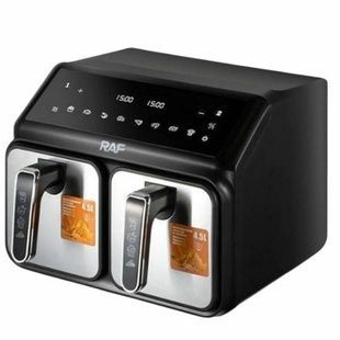 Аэрогриль с двумя лотками и сенсорным экраном 4,5л+4,5л 2000Вт Air Fryer RAF R.5376 Черный
