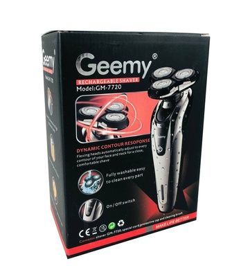 Аккумуляторная электробритва Gemei GM-7720 Черная