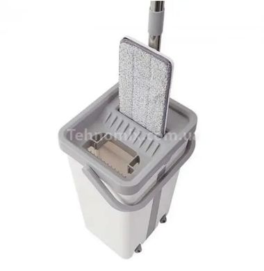 Комплект для прибирання відро та швабру HouseWork Scratch Mop 8л Білий