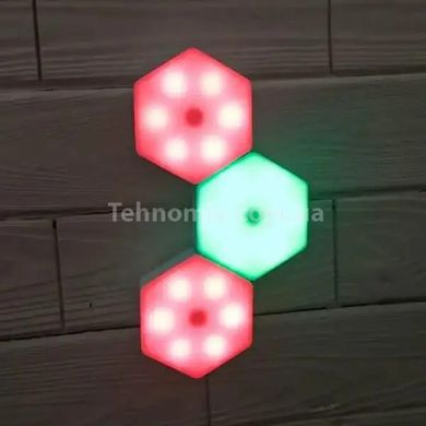 Шестигранный цветной сенсорный LED светильник 3 шт