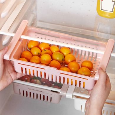 Органайзер у холодильник Strechable Hanging Storage Rack розсувний Рожевий
