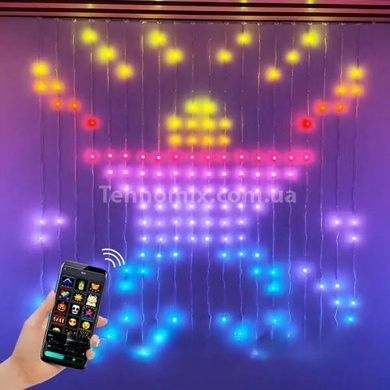 Гирлянда Штора с приложением SFK-07 2*2 APP Bluetooth USB