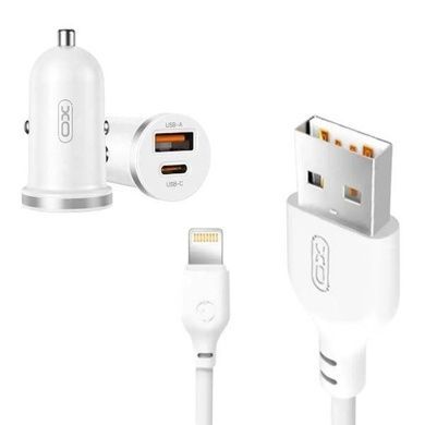 Автомобільний зарядний пристрій для гаджетів та смартфонів XO CC56 mini car charger A+C single port 30W/simultaneous 5V3A