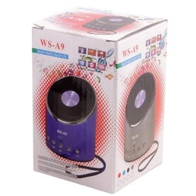 Колонка акумуляторна компактна з FM-приймачем Wster WS-A9 Синя