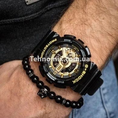 Мужские наручные часы G-SHOCK-3 Черные с золотым
