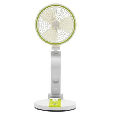 Вентилятор настольный аккумуляторный с Led подсветкой Hurry Bolt HB-2019 Белый с салатовым