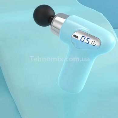 Массажер ударный Fascial Gun Compact power Massager CY-009 Голубой