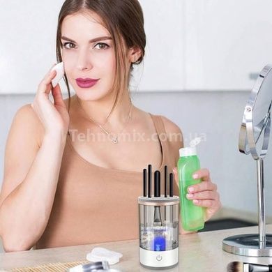 Очищувач пензлів для макіяжу акумуляторний Makeup Cleaning Brush Білий