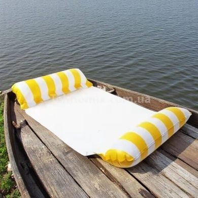 Гамак водный надувной Pool Loungers Белый с желтым