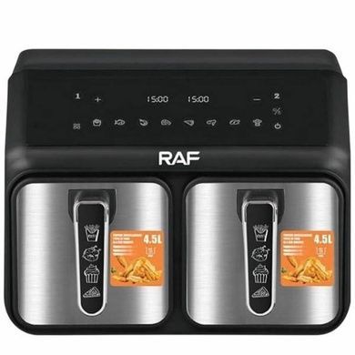 Аэрогриль с двумя лотками и сенсорным экраном 4,5л+4,5л 2000Вт Air Fryer RAF R.5376 Черный