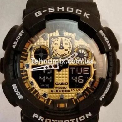 Мужские наручные часы G-SHOCK-3 Черные с золотым