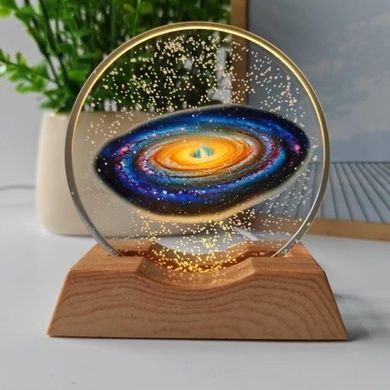 3D-ночник с подсветкой Космос на подставке 8х8см