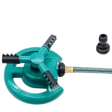 Ороситель для полива газона спринклер дождеватель круговой 360 Lawn Water Sprinkler / ART-5059 Зеленый