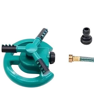Ороситель для полива газона спринклер дождеватель круговой 360 Lawn Water Sprinkler / ART-5059 Зеленый