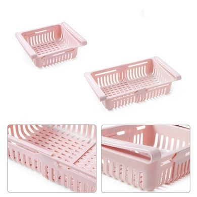 Органайзер у холодильник Strechable Hanging Storage Rack розсувний Рожевий