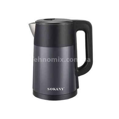 Електрочайник 1500W 2,5л Sokany SK-09016 Темно-сірий