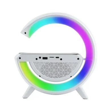 Ночник Smart Light с беспроводной зарядкой, колонкой и часами Белый