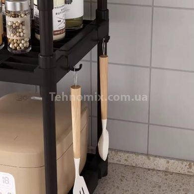 Полка органайзер для кухни пластиковая Черная
