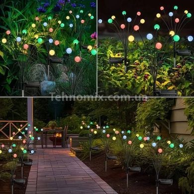 Комплект садових світильників декоративних Світлячки 2 шт по 10LED RGB 70см
