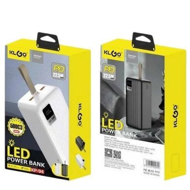 Power Bank с функцией быстрой зарядки 50000 mAh 22.5W KLGО KP-94 Черный