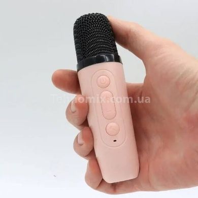 УЦІНКА! Караоке дитяче з LED підсвічуванням з одним мікрофоном K12 Рожеве