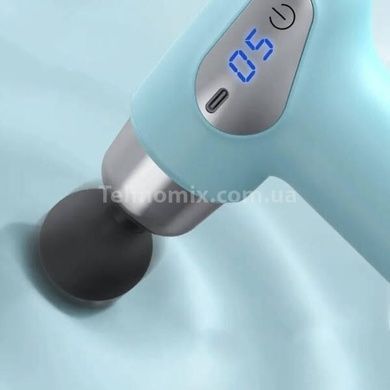 Массажер ударный Fascial Gun Compact power Massager CY-009 Голубой