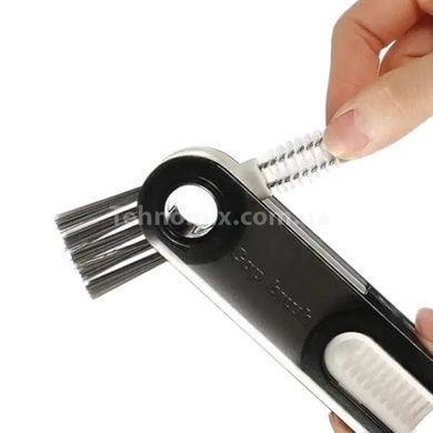 Щетка для чистки бутылок 3в1 U-образная BRUSH Черная