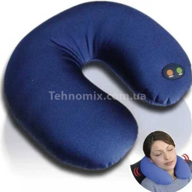 Подушка подголовник массажная Neck Massage Cushion Темно синяя