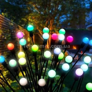 Комплект садових світильників декоративних Світлячки 2 шт по 10LED RGB 70см