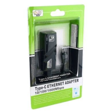 Внешняя сетевая карта Type-C To LAN GIGABIT Черная