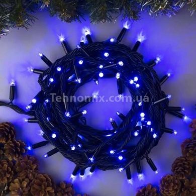 Гирлянда внутренняя 500LED 50м черный провод Синий свет