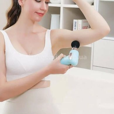 Массажер ударный Fascial Gun Compact power Massager CY-009 Голубой