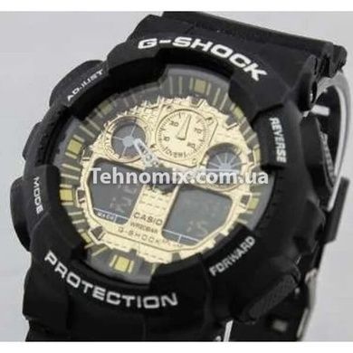 Мужские наручные часы G-SHOCK-3 Черные с золотым