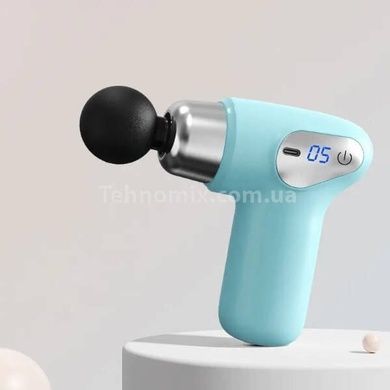 Массажер ударный Fascial Gun Compact power Massager CY-009 Голубой