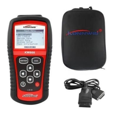 Автосканер OBDII/EOBD Konnwei KW808 Черный с красным