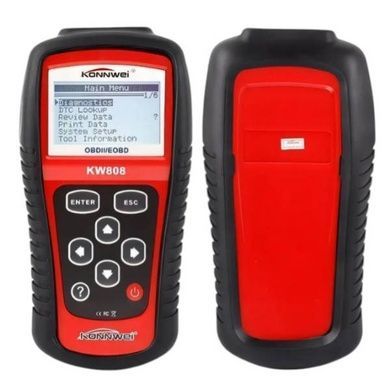 Автосканер OBDII/EOBD Konnwei KW808 Черный с красным