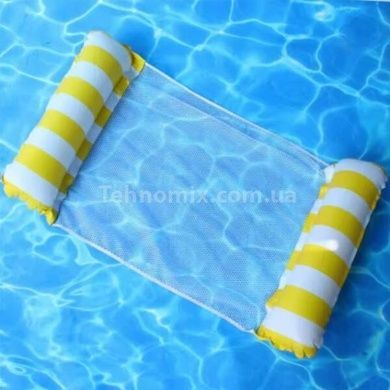 Гамак водный надувной Pool Loungers Белый с желтым