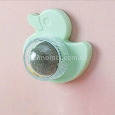 Шарик с кошачьей мятой на липучке Уточка Pet toy LY-757 Салатовая