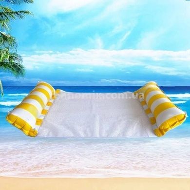 Гамак водный надувной Pool Loungers Белый с желтым