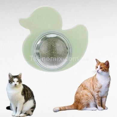 Шарик с кошачьей мятой на липучке Уточка Pet toy LY-757 Салатовая
