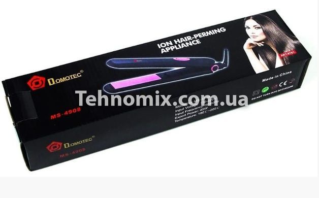Утюжок для випрямлення волосся Domotec MS-4908 чорний